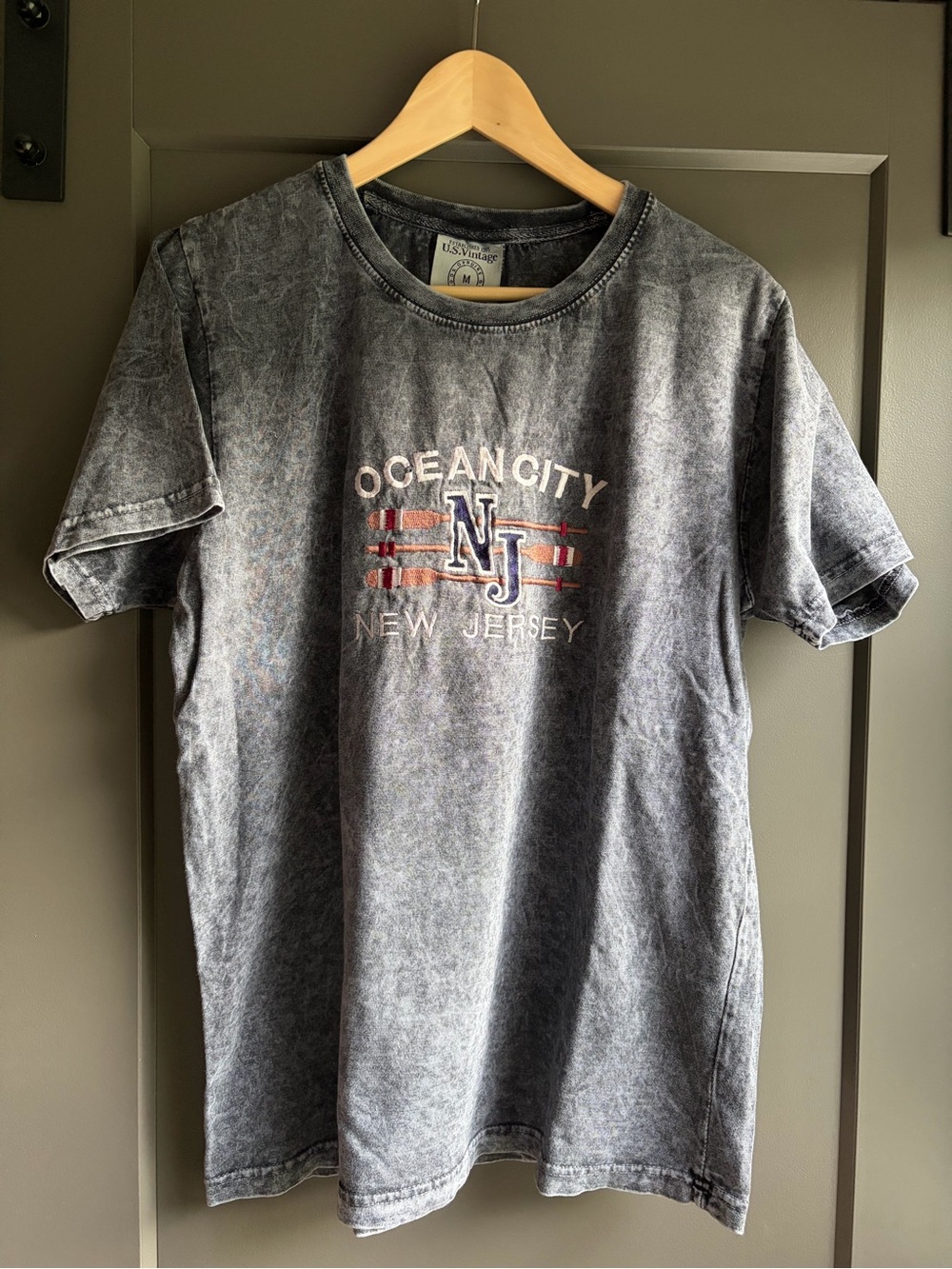 Vintage OCNJ Ocean City New Jersey Graphic Tee - Washed Black